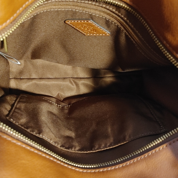 Fossil light brown leather shoulder bag - Picture 5 of 10